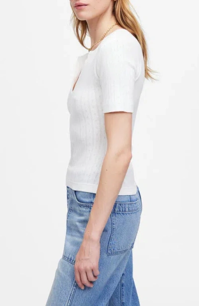 Madewell Pointelle Crewneck Short Sleeve T-shirt