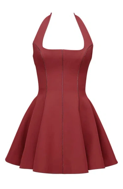 House Of Cb Loulette Halter Minidress