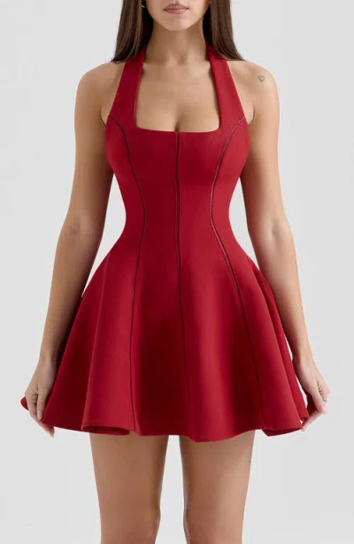 House Of Cb Loulette Halter Minidress