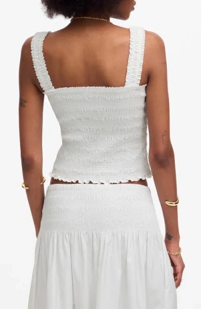 Madewell Smocked Poplin Tank Top