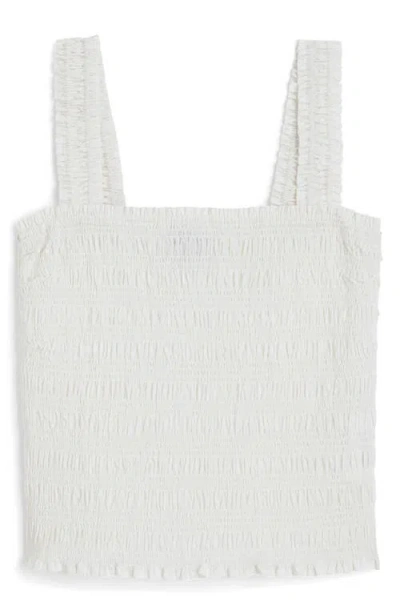 Madewell Smocked Poplin Tank Top