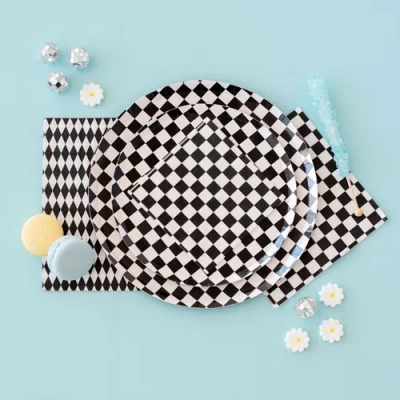 Jollity & Co Checkered Dinner Plates