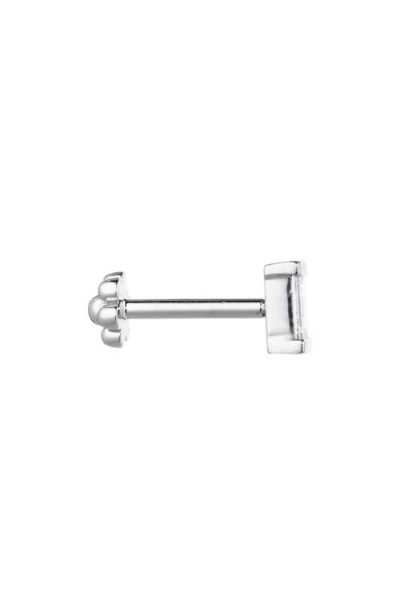 Maria Tash Diamond Baguette Single Threaded Stud Earring