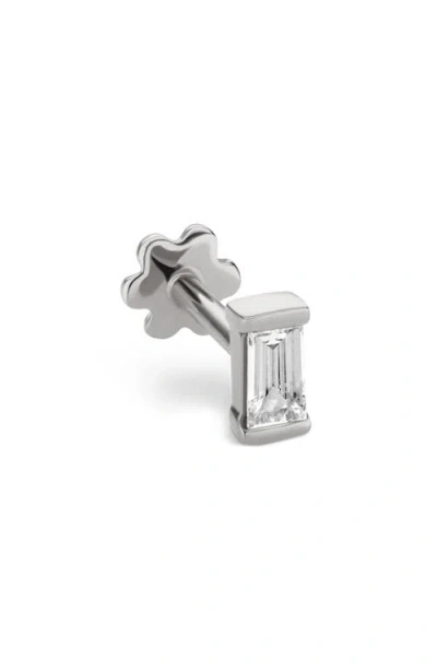 Maria Tash Diamond Baguette Single Threaded Stud Earring