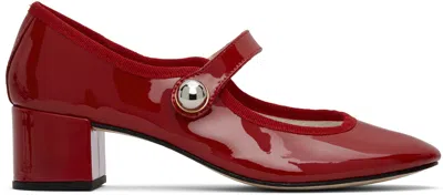 Repetto Red Fabienne Mary Jane Heels
