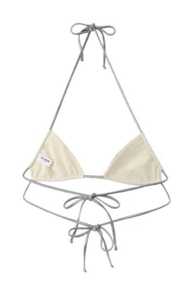 Lechery ® Lustrous Crisscross Halter Triangle Bikini Top