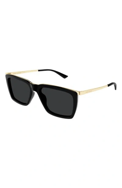 Shop Saint Laurent Sl 765 56mm Square Sunglasses
