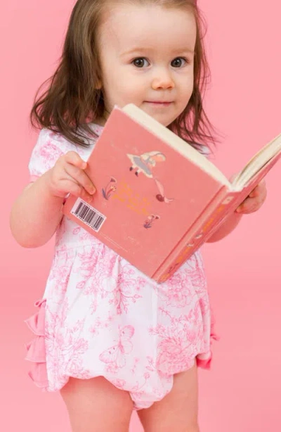 Rufflebutts Butterfly Garden Toile Bubble Romper & Head Wrap Set