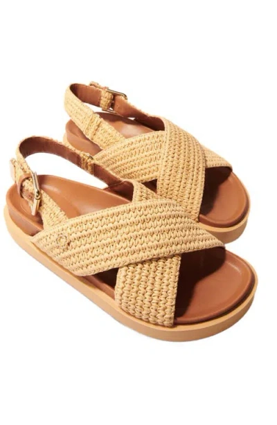 Maje Raffia-effect Flat Sandals