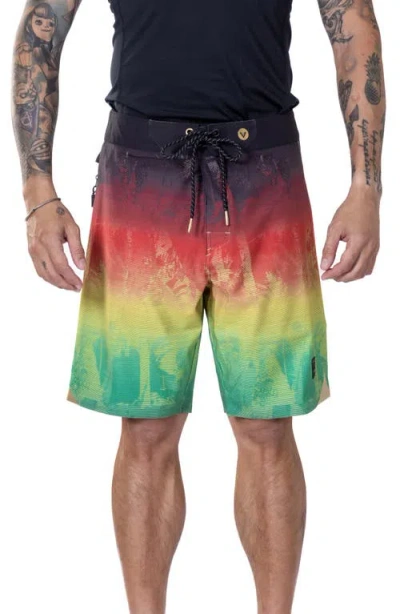 Vast Sunset Palm Texture Ii Stretch Board Shorts