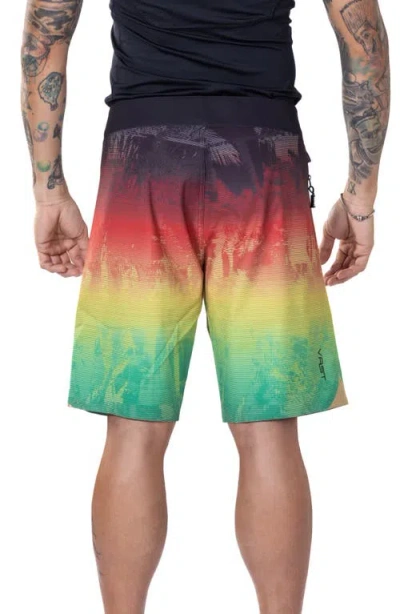 Vast Sunset Palm Texture Ii Stretch Board Shorts