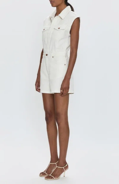 Pistola Nina Denim Dress In Eggshell