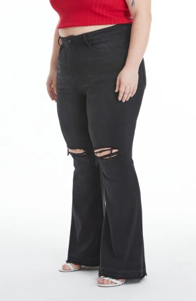 Bayeas Lauren High Waist Ripped Flare Jeans