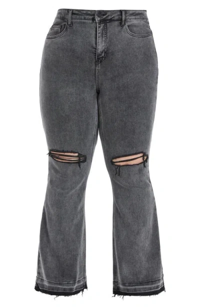 Bayeas Lauren High Waist Ripped Flare Jeans