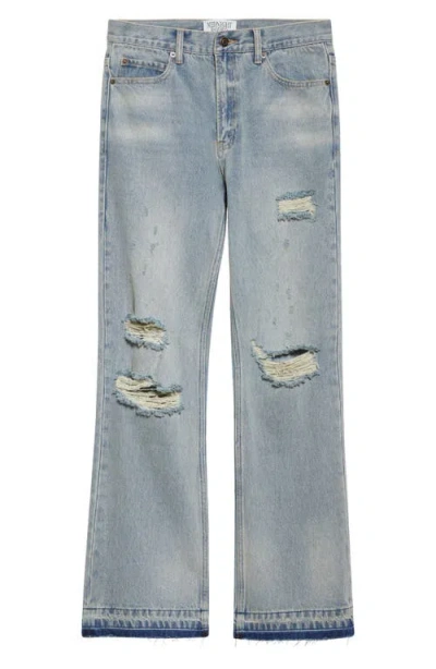Midnight Rodeo Ripped Release Hem Flare Jeans