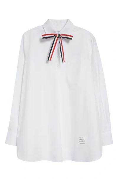 Thom Browne Bow Tie Logo Blouse