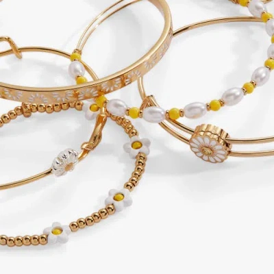 Alex And Ani Daisy Bangle Bracelet Set Of 5