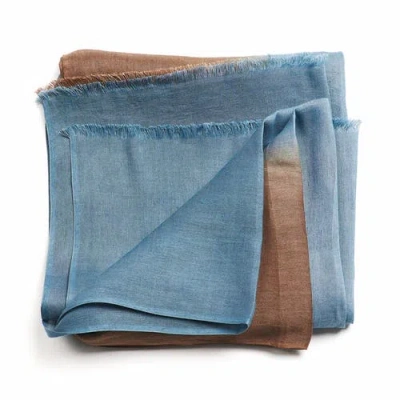 Studio Variously Mahogany Sky Soft Linen Silk Handloom Scarf