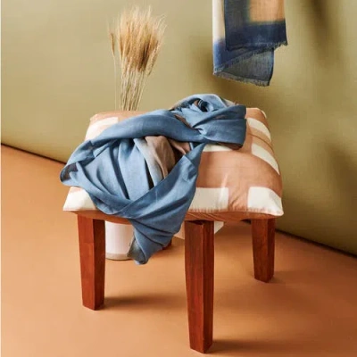 Studio Variously Mahogany Sky Soft Linen Silk Handloom Scarf