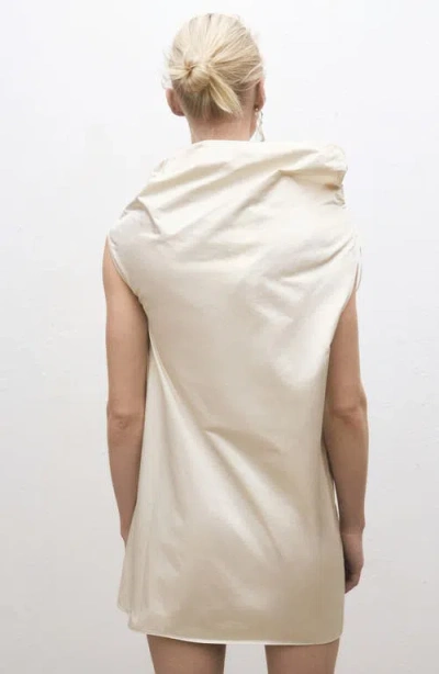 Mango Asymmetric Draped One-shoulder Dress