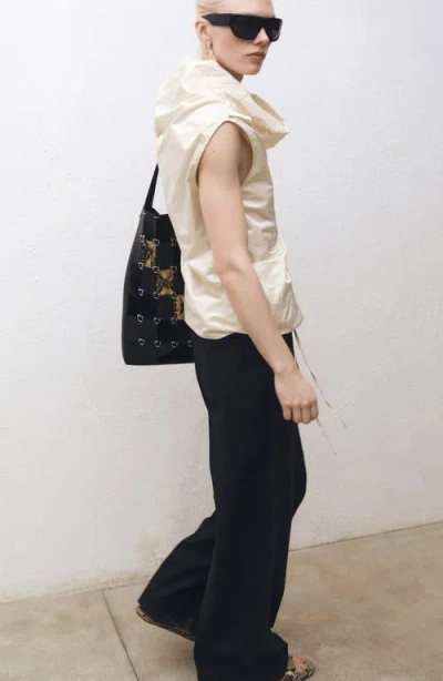 Mango Asymmetric Draped One-shoulder Dress
