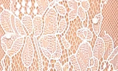 Mapalé Mapale Imitation Pearl Lace-up Fishnet Lace Teddy