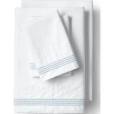 Lands' End Supima Cotton No Iron Sateen Embroidered Sheets