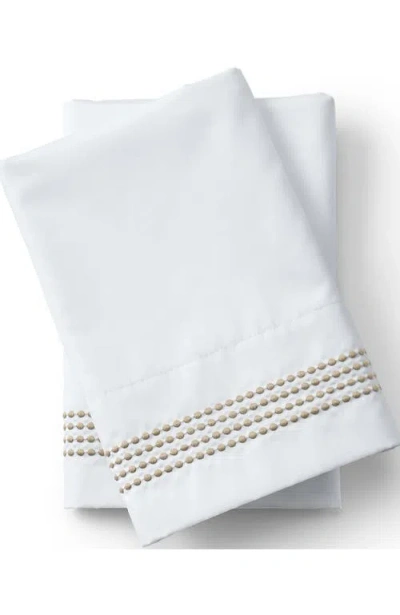 Lands' End Supima Cotton No Iron Sateen Embroidered Sheets