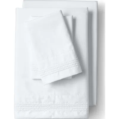 Lands' End Supima Cotton No Iron Sateen Embroidered Sheets
