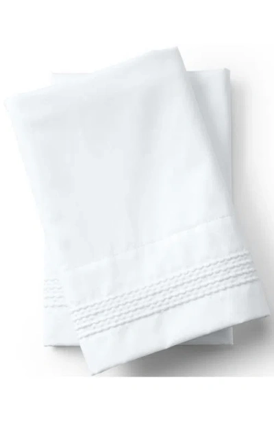 Lands' End Supima Cotton No Iron Sateen Embroidered Sheets