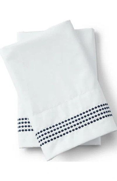 Lands' End Supima Cotton No Iron Sateen Embroidered Sheets