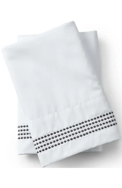 Lands' End Supima Cotton No Iron Sateen Embroidered Sheets