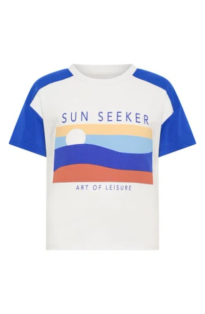 Tiny Tribe Kids' Sun Seeker Colorblock Cotton Graphic T-shirt