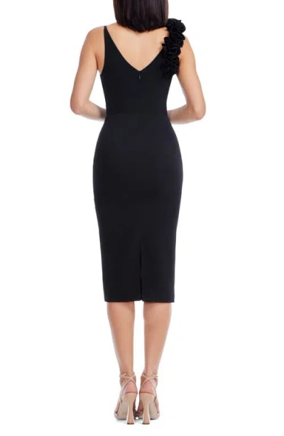 Dress The Population Nissas Body-con Midi Dress In Black