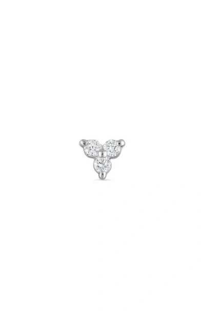 Maria Tash Diamond Trinity Threaded Stud Earring