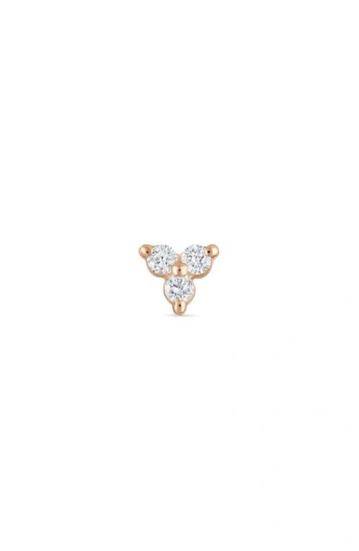 Maria Tash Diamond Trinity Threaded Stud Earring