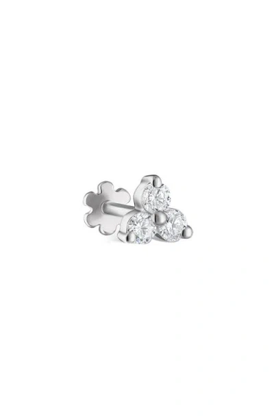 Maria Tash Diamond Trinity Threaded Stud Earring