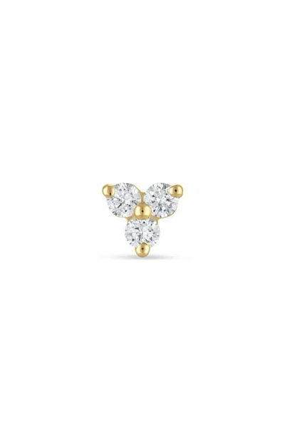 Maria Tash Diamond Trinity Threaded Stud Earring