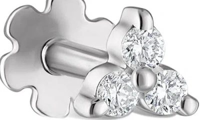 Maria Tash Diamond Trinity Threaded Stud Earring