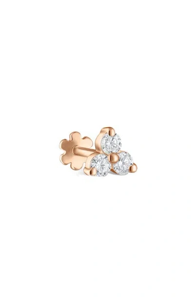 Maria Tash Diamond Trinity Threaded Stud Earring
