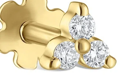 Maria Tash Diamond Trinity Threaded Stud Earring