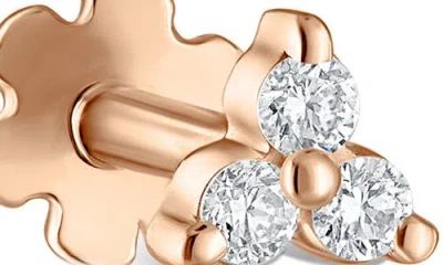 Maria Tash Diamond Trinity Threaded Stud Earring