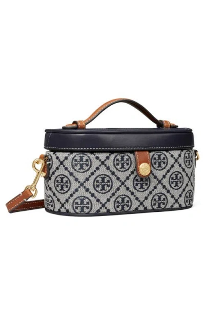 Tory Burch T Monogram Jacquard & Leather Vanity Train Case