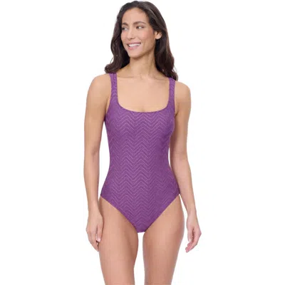 Profile By Gottex Blend Scoop Neck Texture One Piece