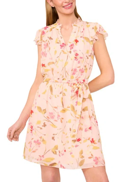 Shop Cece Floral Flutter Sleeve Dress