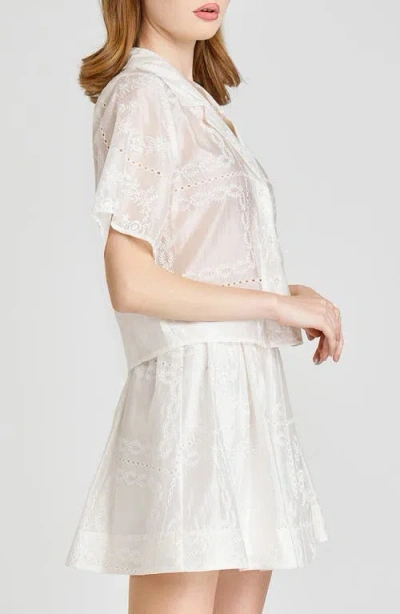 Wayf Rosalie Embroidered Eyelet Shirt