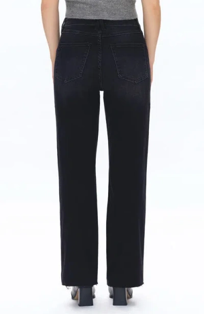 Bayeas Raw Hem High Waist Relaxed Straight Leg Jeans