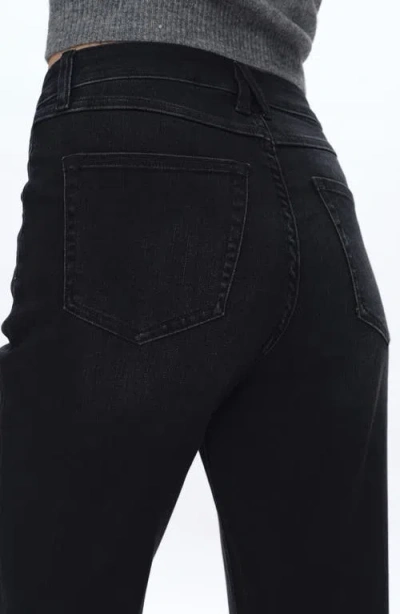 Bayeas Raw Hem High Waist Relaxed Straight Leg Jeans