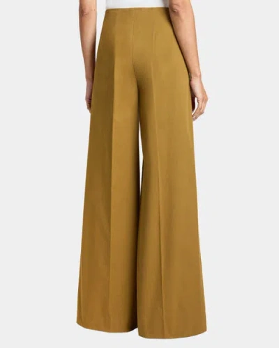 Santorelli Lily Wide Leg Pants With Slanted Side Pockets In Stretch Cotton