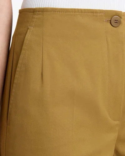 Santorelli Lily Wide Leg Pants With Slanted Side Pockets In Stretch Cotton
